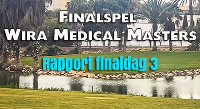 Vinnare av Wira Medical Masters poserar med pokalen på Almerimar Golf Resort.